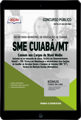 Apostila SME Cuiabá-MT em PDF - Comum aos Cargos de Nível Médio