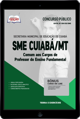Apostila SME Cuiabá-MT em PDF - Comum aos Cargos de Professor do Ensino Fundamental