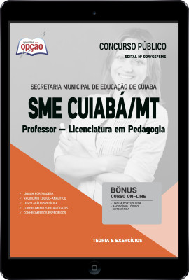 Apostila SME Cuiabá-MT em PDF - Professor - Licenciatura em Pedagogia