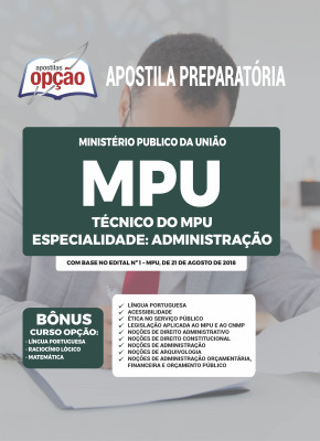 Apostila MPU - Técnico do MPU - Especialidade: Administração