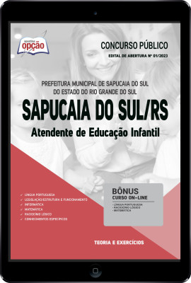 Apostila Prefeitura de Sapucaia do Sul - RS em PDF - Atendente de Educação Infantil