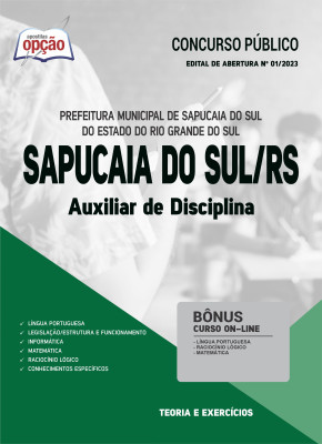 Apostila Prefeitura de Sapucaia do Sul - RS - Auxiliar de Disciplina