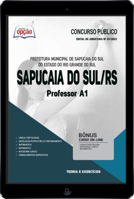 Apostila Prefeitura de Sapucaia do Sul - RS em PDF - Professor A1
