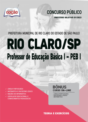 Apostila Prefeitura de Rio Claro - SP - Professor de Educação Básica I - PEB I