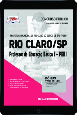 Apostila Prefeitura de Rio Claro - SP em PDF - Professor de Educação Básica I - PEB I