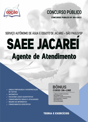 Apostila SAAE Jacareí - SP - Agente de Atendimento