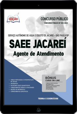 Apostila SAAE Jacareí - SP em PDF - Agente de Atendimento
