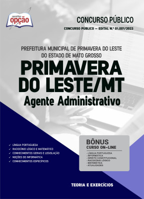 Apostila Prefeitura de Primavera do Leste - MT - Agente Administrativo