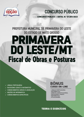 Apostila Prefeitura de Primavera do Leste - MT - Fiscal de Obras e Posturas