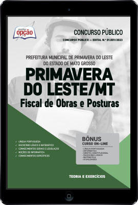 Apostila Prefeitura de Primavera do Leste - MT em PDF - Fiscal de Obras e Posturas