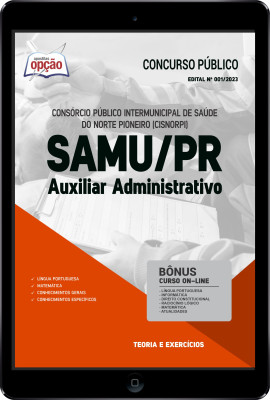Apostila SAMU-PR (CISNORPI) em PDF - Auxiliar Administrativo