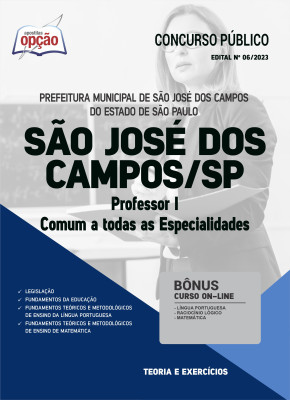 Apostila Prefeitura de São José dos Campos - SP - Professor I - Comum a Todas as Especialidades