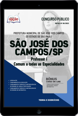 Apostila Prefeitura de São José dos Campos - SP em PDF - Professor I - Comum a Todas as Especialidades
