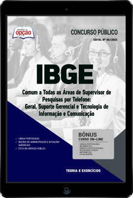 Apostila IBGE em PDF - Comum Supervisor de Pesquisas por Telefone
