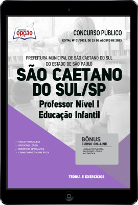 Apostila Prefeitura de São Caetano do Sul - SP em PDF - Professor Nível I - Educação Infantil