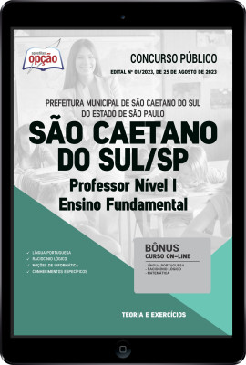 Apostila Prefeitura de São Caetano do Sul - SP em PDF - Professor Nível I - Ensino Fundamental