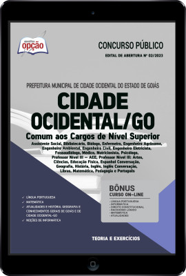 Apostila Prefeitura de Cidade Ocidental - GO em PDF - Comum aos Cargos de Nível Superior