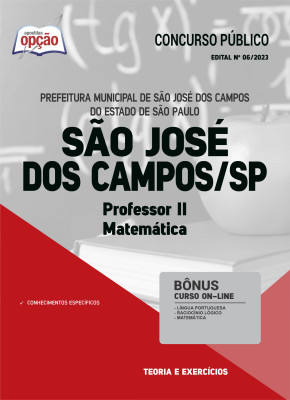 Apostila Prefeitura de São José dos Campos - SP - Professor II - Matemática