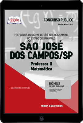 Apostila Prefeitura de São José dos Campos - SP em PDF - Professor II - Matemática