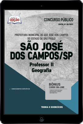 Apostila Prefeitura de São José dos Campos - SP em PDF - Professor II - Geografia
