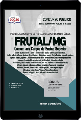 Apostila Prefeitura de Frutal - MG em PDF - Comum aos cargos de Ensino Superior