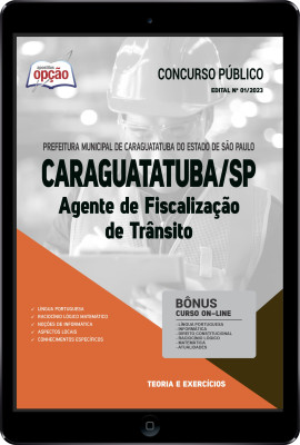 Apostila Prefeitura de Caraguatatuba - SP em PDF - Agente de Fiscalização de Trânsito