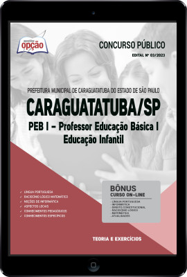 Apostila Prefeitura de Caraguatatuba - SP em PDF - PEB I - Professor Educação Básica I Educação Infantil
