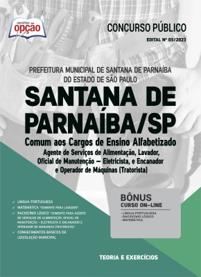 Apostila Prefeitura de Santana de Parnaíba - SP - Comum aos Cargos de Ensino Alfabetizado