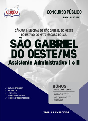 Apostila Câmara de São Gabriel do Oeste - MS - Assistente Administrativo I e II