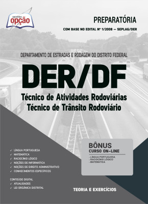 Apostila DER-DF - Técnico de Atividades Rodoviárias: Técnico de Trânsito Rodoviário