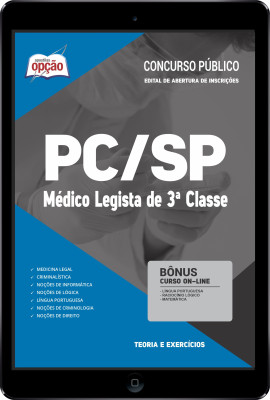 Apostila PC-SP em PDF - Médico Legista de 3ª Classe