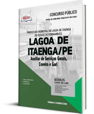 Apostila Prefeitura de Lagoa de Itaenga - PE - Auxiliar de Serviços Gerais, Coveiro e Gari