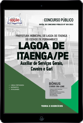 Apostila Prefeitura de Lagoa de Itaenga - PE em PDF - Auxiliar de Serviços Gerais, Coveiro e Gari