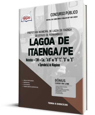 Apostila Prefeitura de Lagoa de Itaenga - PE - Motorista e Operador(a) de Máquinas