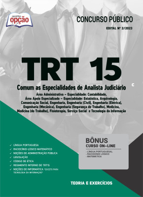 Apostila TRT 15 - Comum as Especialidades de Analista Judiciário