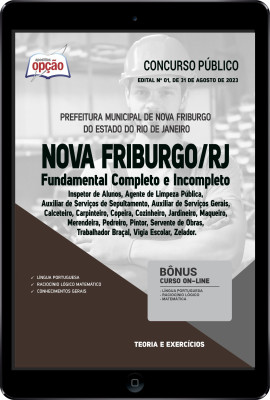 Apostila Prefeitura de Nova Friburgo - RJ em PDF - Fundamental Completo e Incompleto