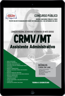 Apostila CRMV-MT em PDF - Assistente Administrativo