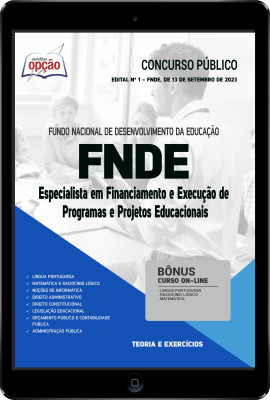 Apostila FNDE em PDF - Especialista em Financiamento e Execução de Programas e Projetos Educacionais