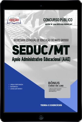 Apostila SEDUC-MT em PDF - Apoio Administrativo Educacional (AAE)