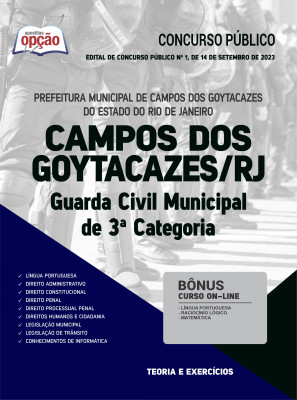 Apostila Prefeitura de Campos dos Goytacazes - RJ - Guarda Civil Municipal de 3ª Categoria