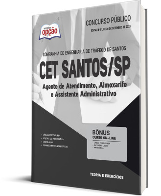 Apostila CET Santos - SP - Agente de Atendimento, Almoxarife e Assistente Administrativo