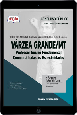 Apostila Prefeitura de Várzea Grande - MT em PDF - Professor Ensino Fundamental - Comum