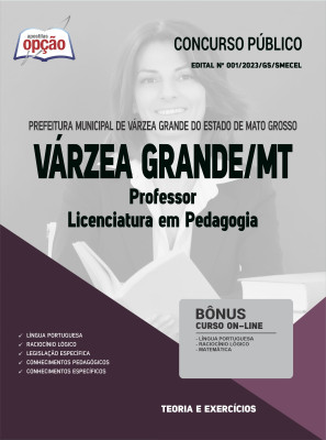 Apostila Prefeitura de Várzea Grande - MT - Professor - Licenciatura em Pedagogia