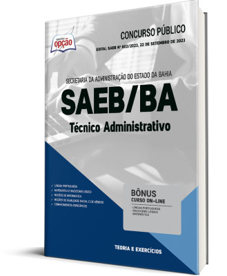 Apostila SAEB-BA - Técnico Administrativo - Administrativo