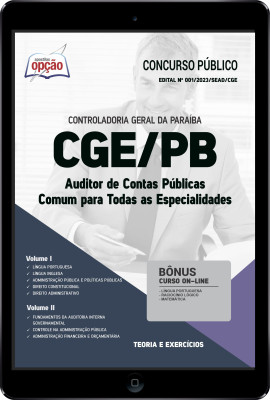 Apostila CGE-PB em PDF - Auditor de Contas Públicas - Comum para Todas as Especialidades