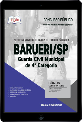 Apostila Prefeitura de Barueri - SP em PDF - Guarda Civil Municipal de 4ª Categoria