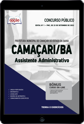Apostila Prefeitura de Camaçari - BA em PDF - Assistente Administrativo