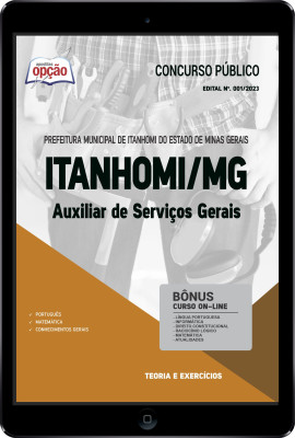 Apostila Prefeitura de Itanhomi - MG em PDF - Auxiliar de Serviços Gerais