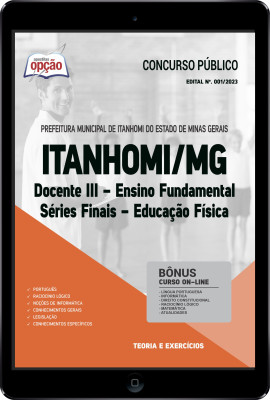 Apostila Prefeitura de Itanhomi - MG em PDF - Docente III - Ensino Fundamental - Séries Finais - Educação Física