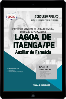 Apostila Prefeitura de Lagoa de Itaenga - PE em PDF - Auxiliar de Farmácia